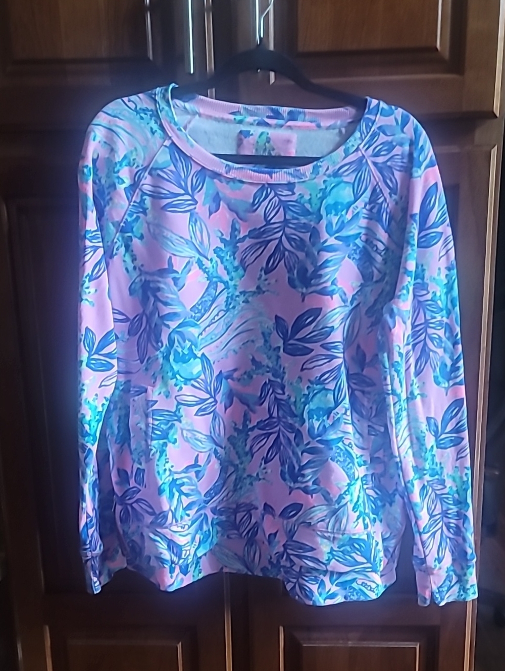 Liky Pulitzer Lg Luxletic Sweatshirt Floral